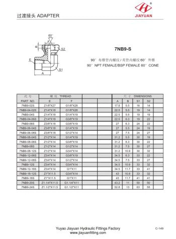 Penelin Swivel BSP Benywaidd NPT